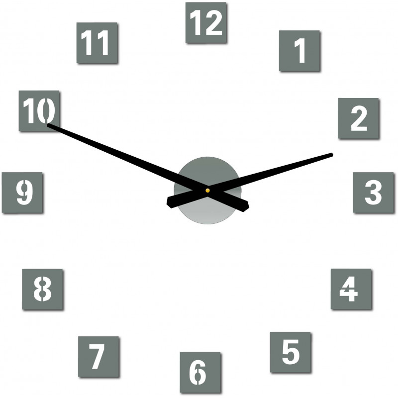 Large square wall clock (wall clock made of plastic ) 2D DEKOR