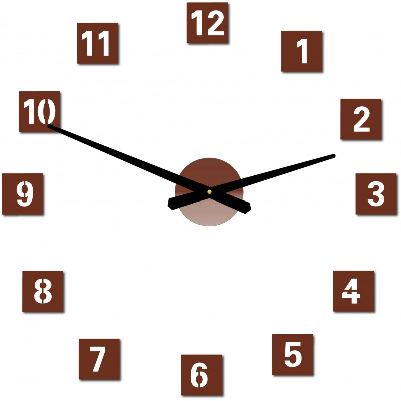 Large square wall clock (wall clock made of plastic ) 2D DEKOR