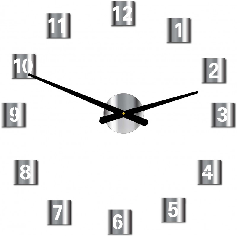 Large square wall clock (wall clock made of plastic ) 2D DEKOR