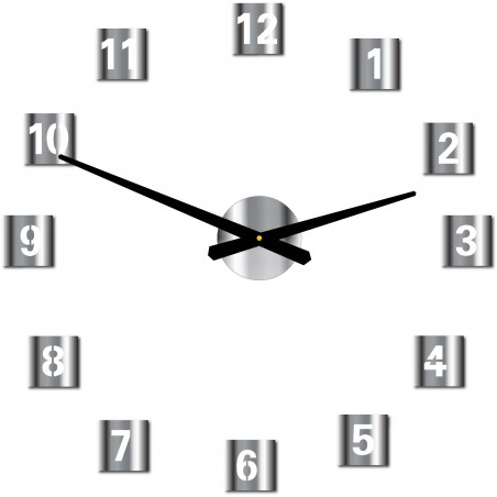 Large square wall clock (wall clock made of plastic ) 2D DEKOR