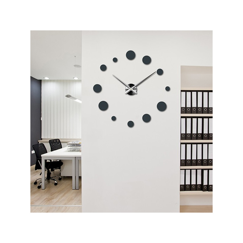 Large wall clock dot (modern wall clock) DEKORAJ