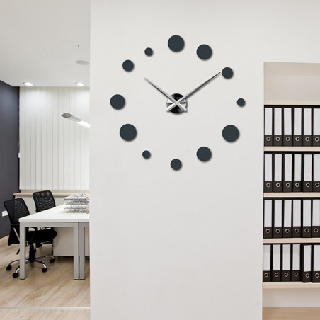 Large wall clock dot (modern clock on wall) DEKORAJ