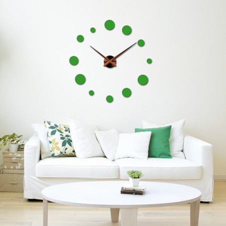 Large wall clock dot (modern clock on wall) DEKORAJ