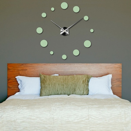 Large wall clock dot (modern clock on wall) DEKORAJ