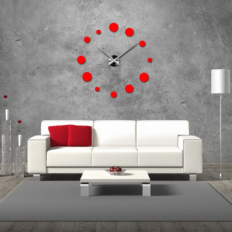 Large wall clock dot (modern wall clock) DEKORAJ