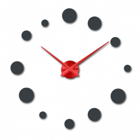 Large wall clock dot (modern clock on wall) DEKORAJ