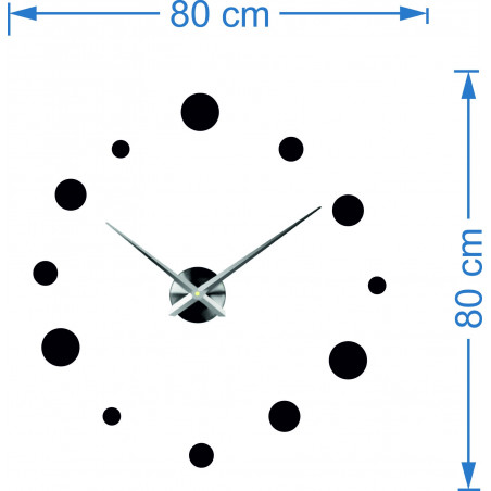 Large wall clock dot (modern clock on wall) DEKORAJ
