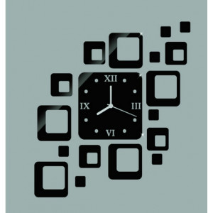 Wall clock square modern 50x40 cm FIGARO 2