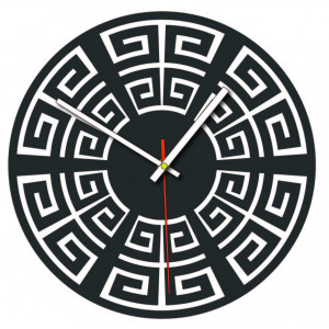 Wall clock made of plywood wood 4 mm colorant COLOR 2