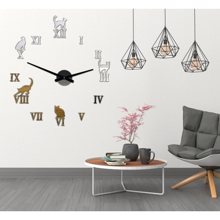 DIY CAFORD 2D cat wall clock
