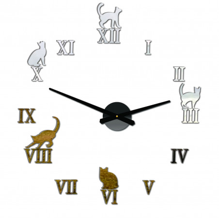 DIY CAFORD 2D cat wall clock