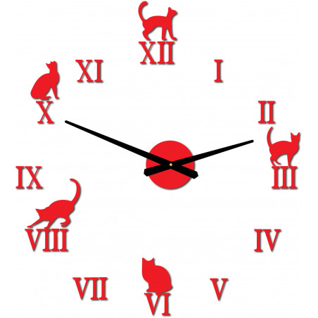 DIY CAFORD 2D cat wall clock