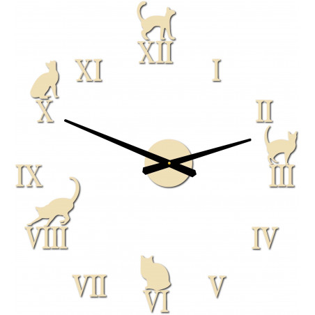 DIY CAFORD 2D cat wall clock