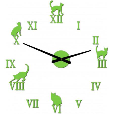 DIY CAFORD 2D cat wall clock
