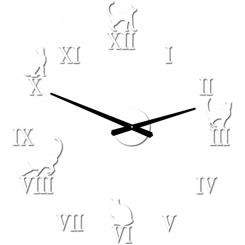 DIY CAFORD 2D Cat Wall Clock