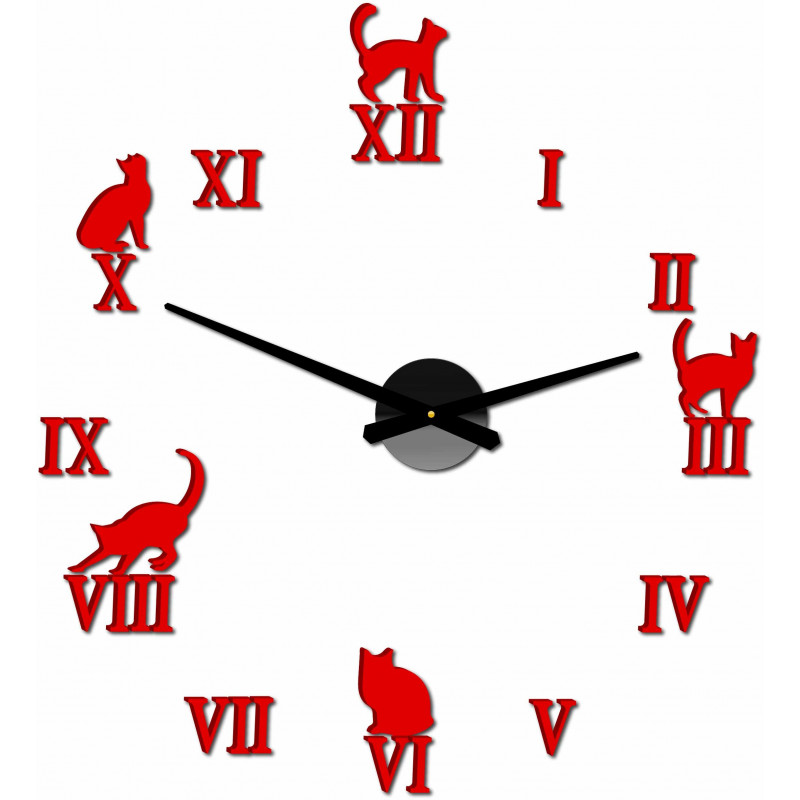DIY CAFORD 2D Cat Wall Clock