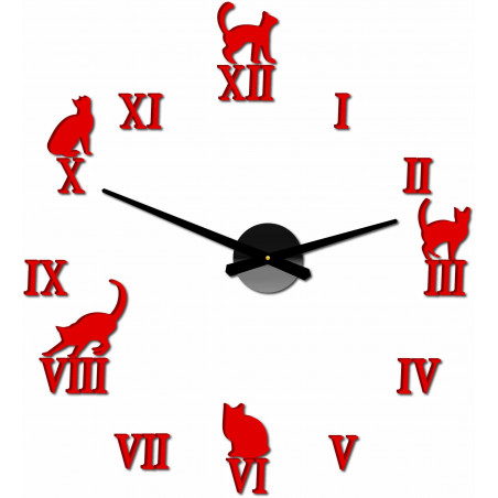 DIY CAFORD 2D Cat Wall Clock DIY CAFORD 2D Cat Wall Clock