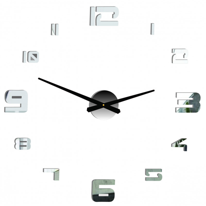 Wall clock adhesive large plexi DIY STRONGO