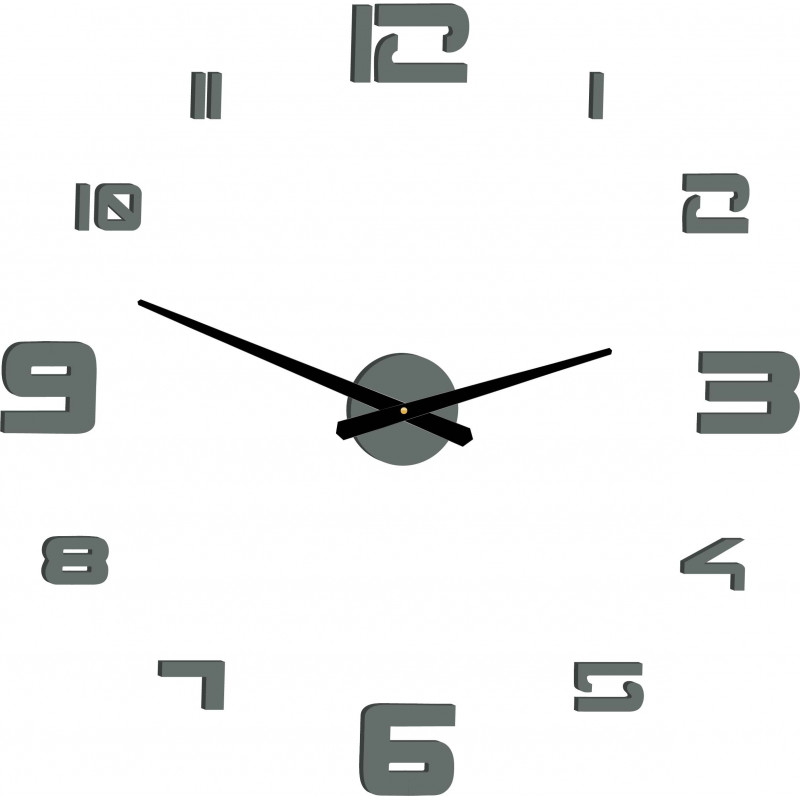 Wall clock adhesive large plexi DIY STRONGO