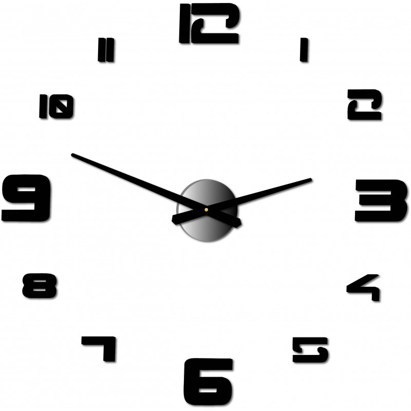 Wall clock adhesive large plexi DIY STRONGO