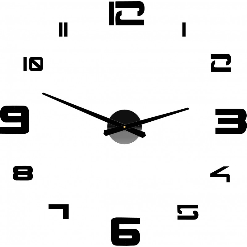 Wall clock adhesive large plexi DIY STRONGO
