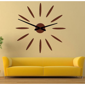 Wall Clock Sticky Sun Rays 2