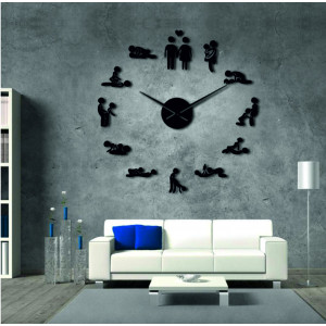 Kamasutra mirror wall clock DIY 3D HROBESO 2