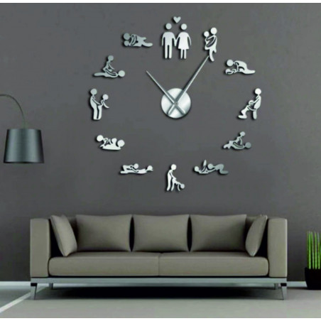 Kamasutra mirror wall clock DIY 3D HROBESO