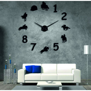 Wall Clock Rodeo Horse Rider 3D DIY HOME 2