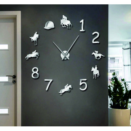 Wall Clock Rodeo Horse Rider 3D DIY HOME