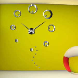 Wall clock large circles adhesive DIY SVARBACH 2