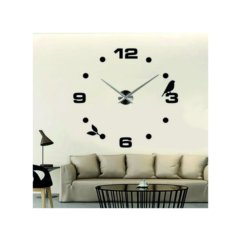 Mirror clock on the wall adhesive DIY PAJPA