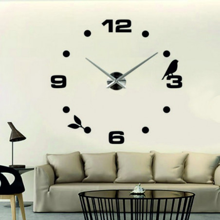 Mirror clock on the wall adhesive DIY PAJPA