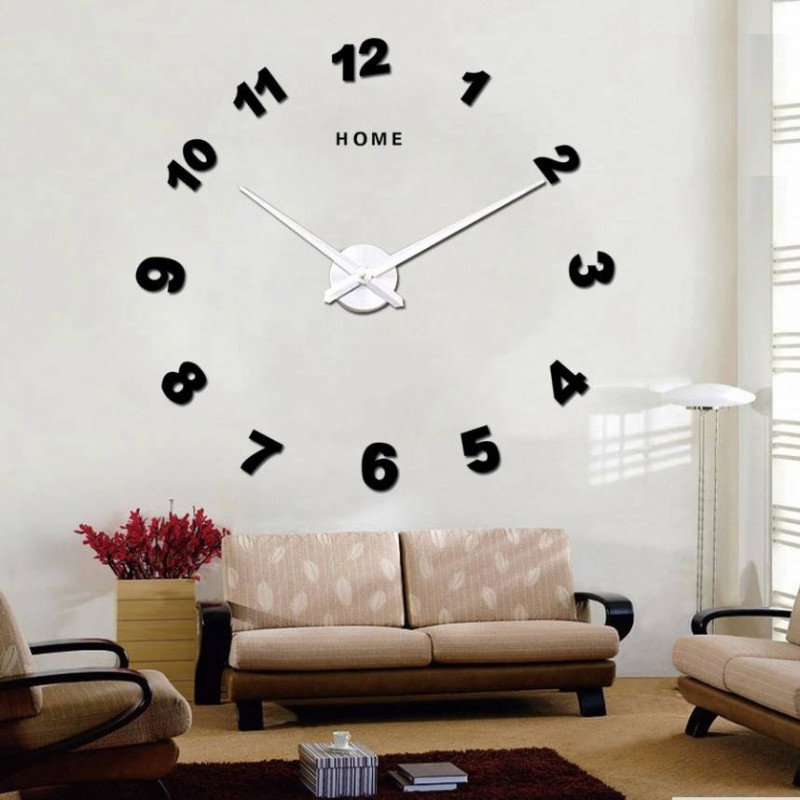 Wall Clock Mirror. Punching clock mirror numbers DIY NOSPEN