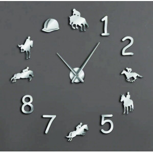 Large wall clock rodeo horses rider clock 3D DIY Cowboys