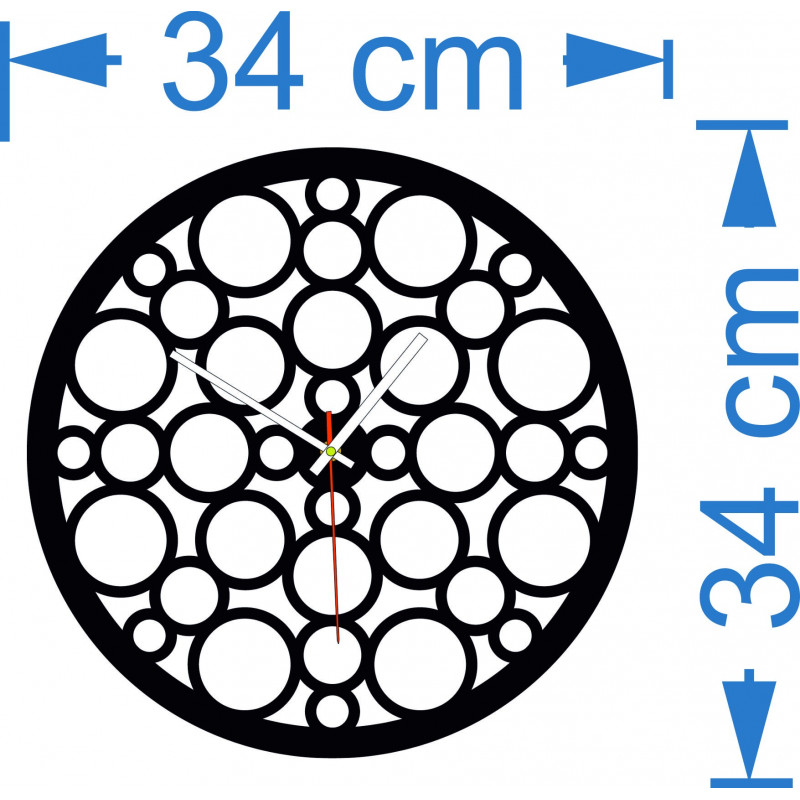 Wall clock made of wood plywood in the footsteps of time