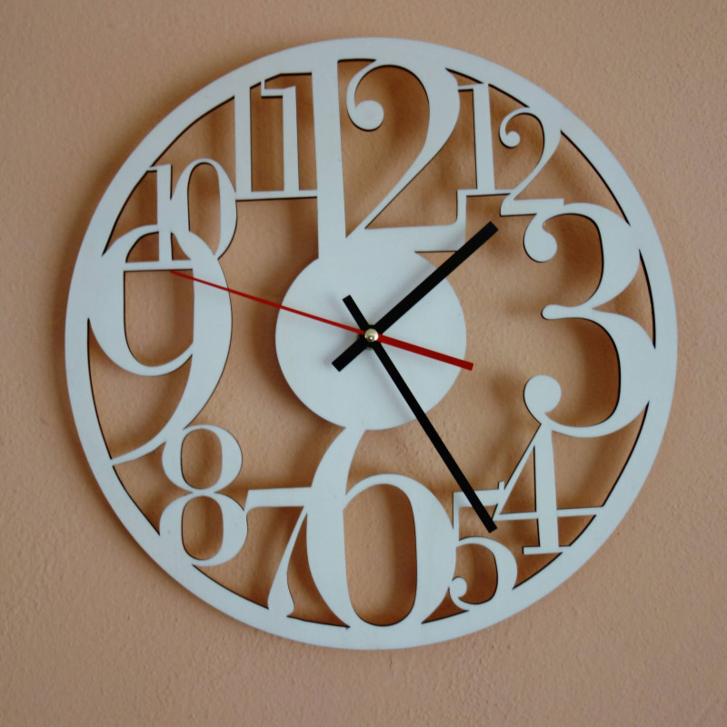 Wooden plywood wall clock It's time for a change Filp
