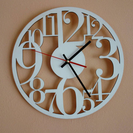 Wooden plywood wall clock It's time for a change Filp