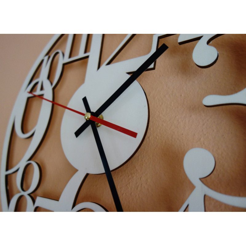 cutout wall clock made of wooden plywood it's time for a change