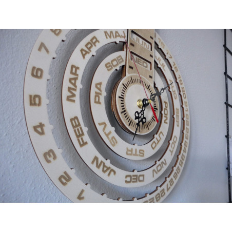 Wooden calendar wall clock calendar made of wood laser engraved CALENDAR Wooden calendar wall clock calendar made of wood laser engraved CALENDAR