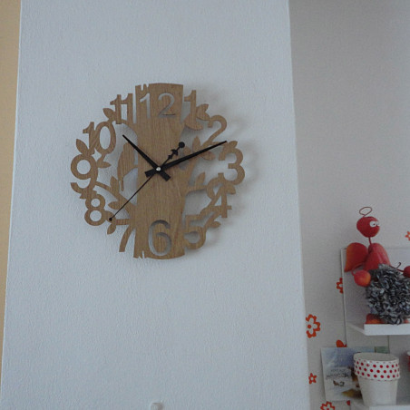 Wooden wall clock nature from HDF HORICA Wooden wall clock nature from HDF HORICA