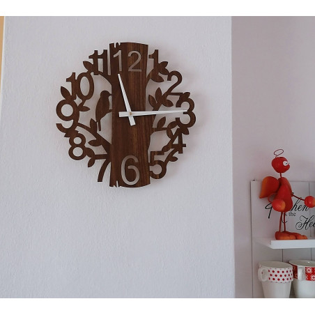 Wooden wall clock nature from HDF HORICA Wooden wall clock nature from HDF HORICA