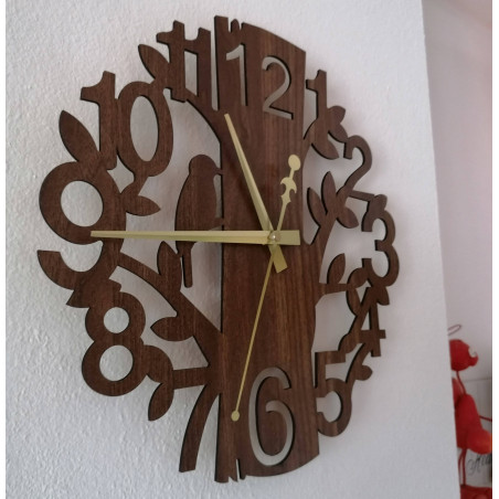 Wooden wall clock nature from HDF HORICA Wooden wall clock nature from HDF HORICA