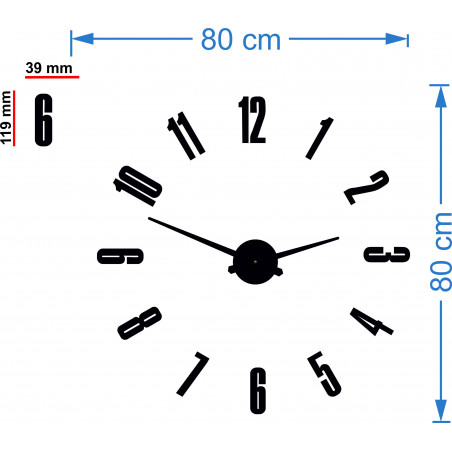 Wall clock mirror HOPARTI 3D DIY clock as a picture.
