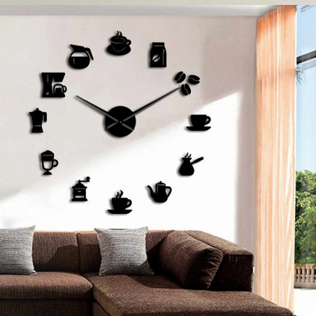 Wall Clock Mirror Binding Modern Clock Coffee Coffee ZRNO Wall Clock Mirror Binding Modern Clock Coffee Coffee ZRNO