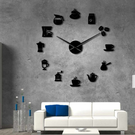 Wall Clock Mirror Binding Modern Clock Coffee Coffee ZRNO Wall Clock Mirror Binding Modern Clock Coffee Coffee ZRNO