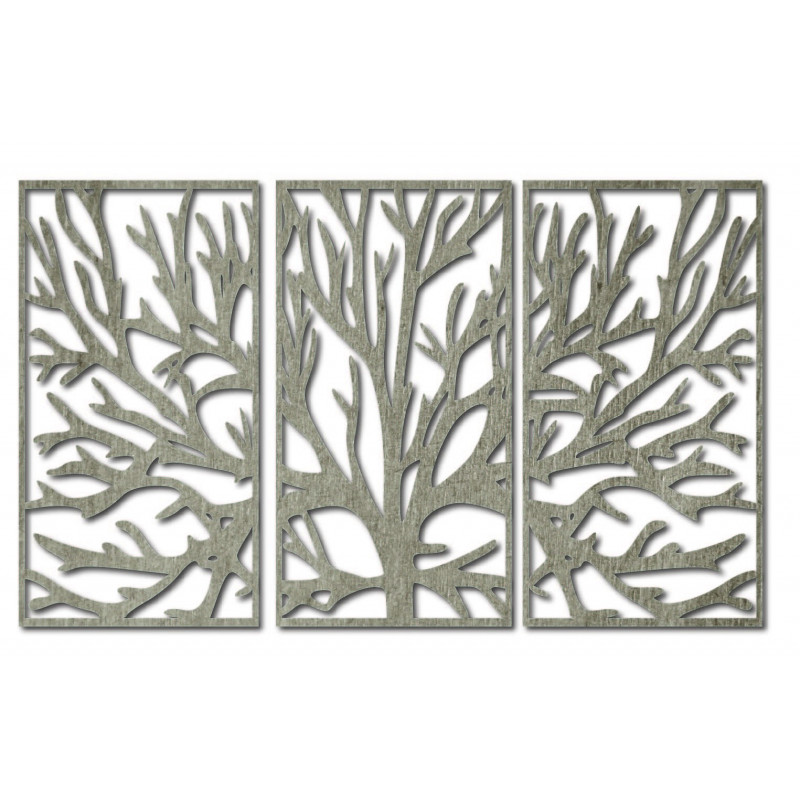 3-piece wall art of tree branches for the living room
