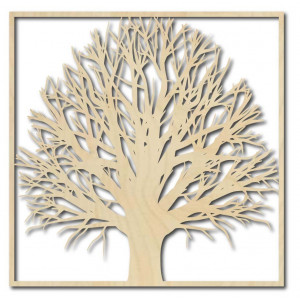 Wooden image of a tree wall made of plywood tree GEMER 2