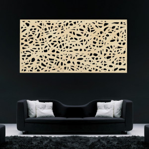 Wooden wall painting made of plywood Poplar Spots