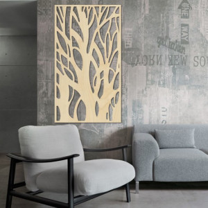 Wall painting tree made of wooden plywood Poplar LÝDIA 2